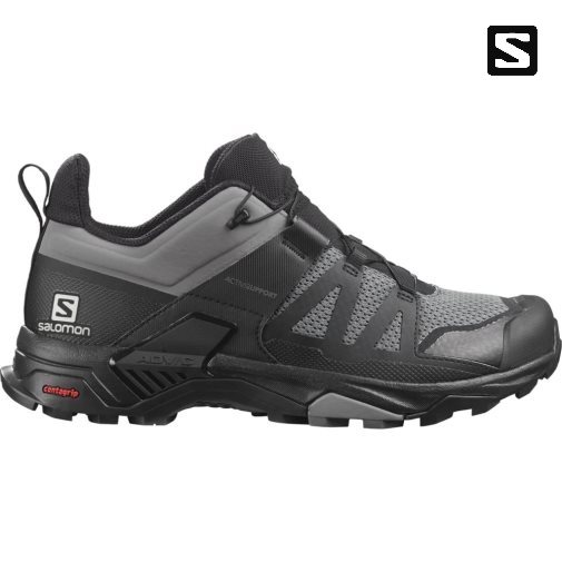 Black / Grey Salomon X Ultra 4 Men's Hiking Shoes | PH 67019C